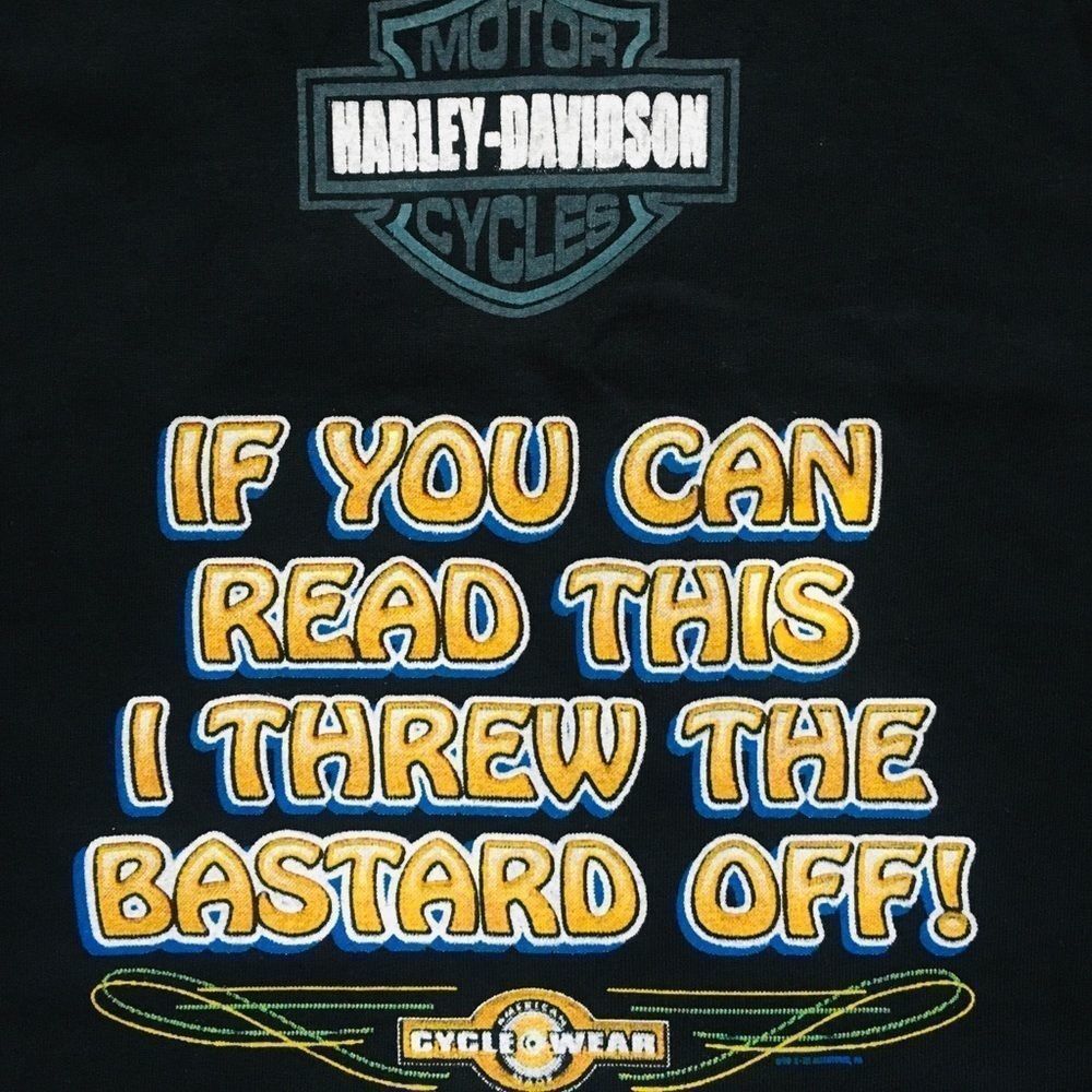 Vintage Harley Davidson Classic Bike Shirt Bastard - Picture 4 of 8